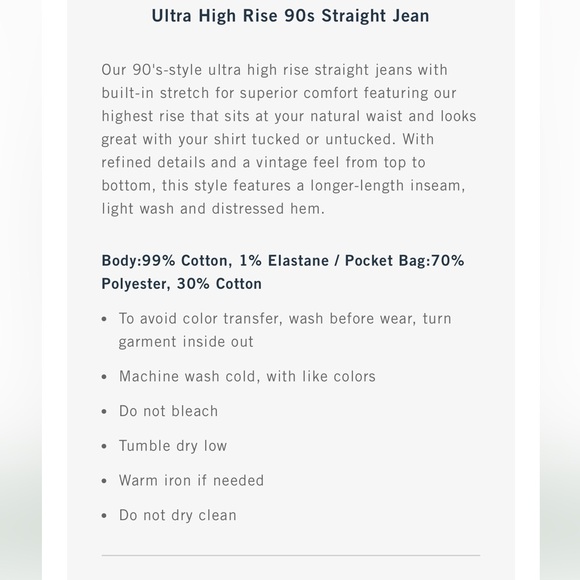 Abercrombie & Fitch The 90s Straight Ultra High Rise - Picture 5 of 5